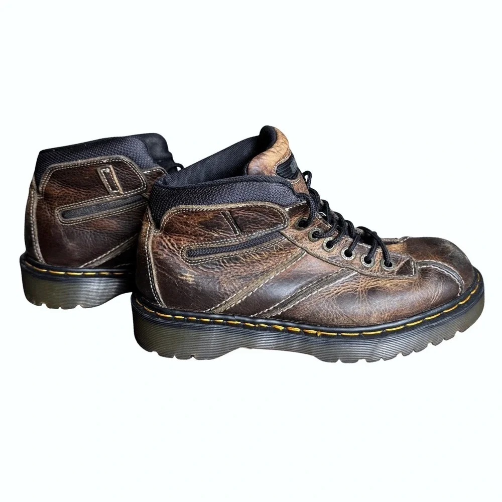 Dr Martens Men's Brown Leather Lace Up‎ Ankle Boots DM632 PC04C Size 9